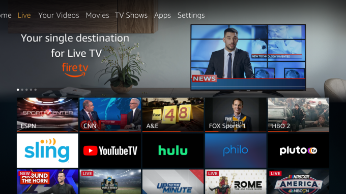 Amazon Fire TV now pulls in live TV content from Sling TV, YouTube TV and Hulu + Live TV 8